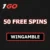 50 фриспинов для новых игроков в 1GO Casino